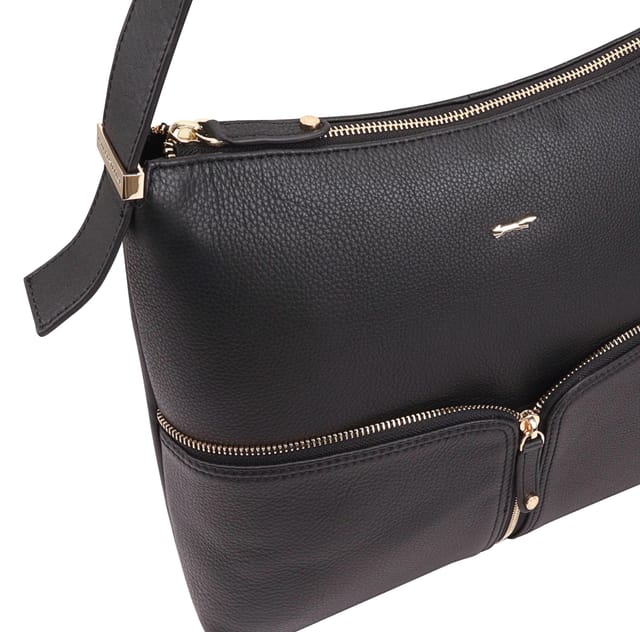 Paul Costelloe Paul Costelloe Women's Nazas Leather Shoulder Bag in Black - 3