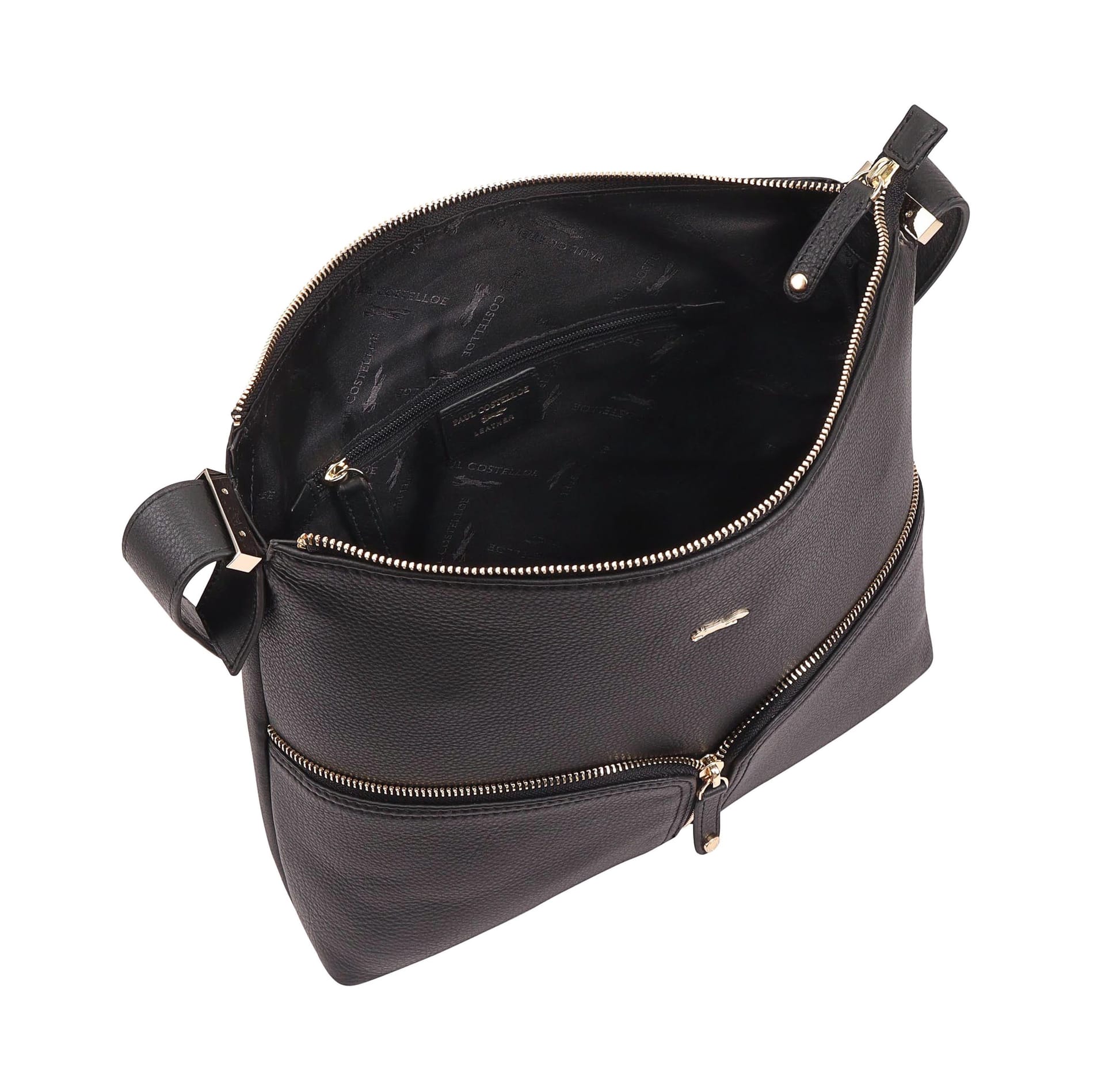 Paul Costelloe Paul Costelloe Women's Nazas Leather Shoulder Bag in Black - 4