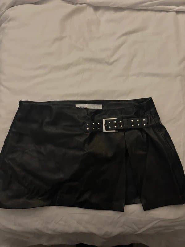 Bershka Bershka leather mini skort