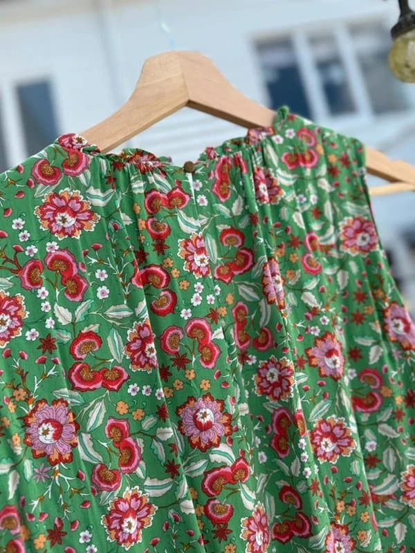EDC by Esprit EDC by Esprit Green Floral Summer Dress Lined Pockets Size 14