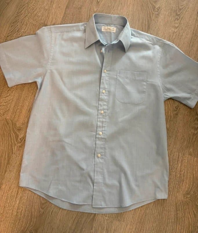 St Michael St Michael vintage pale blue short sleeved marks and Spencer’s y2k shirt size medium