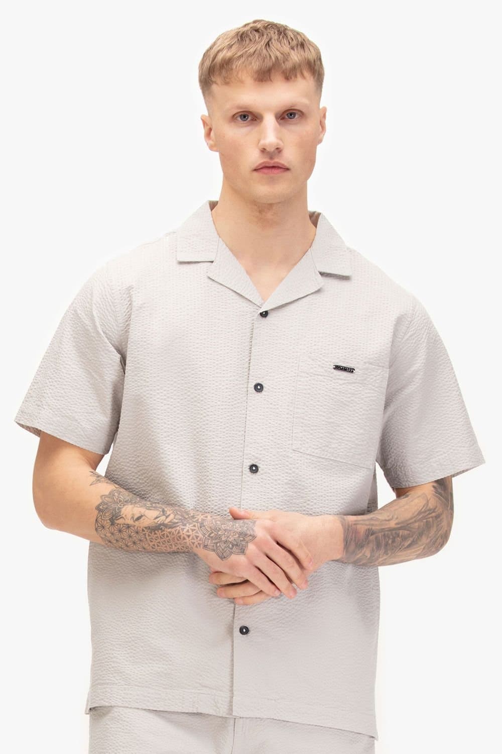 Luke 1977 Luke 1977 Men's Millook Shirt in Light Grey