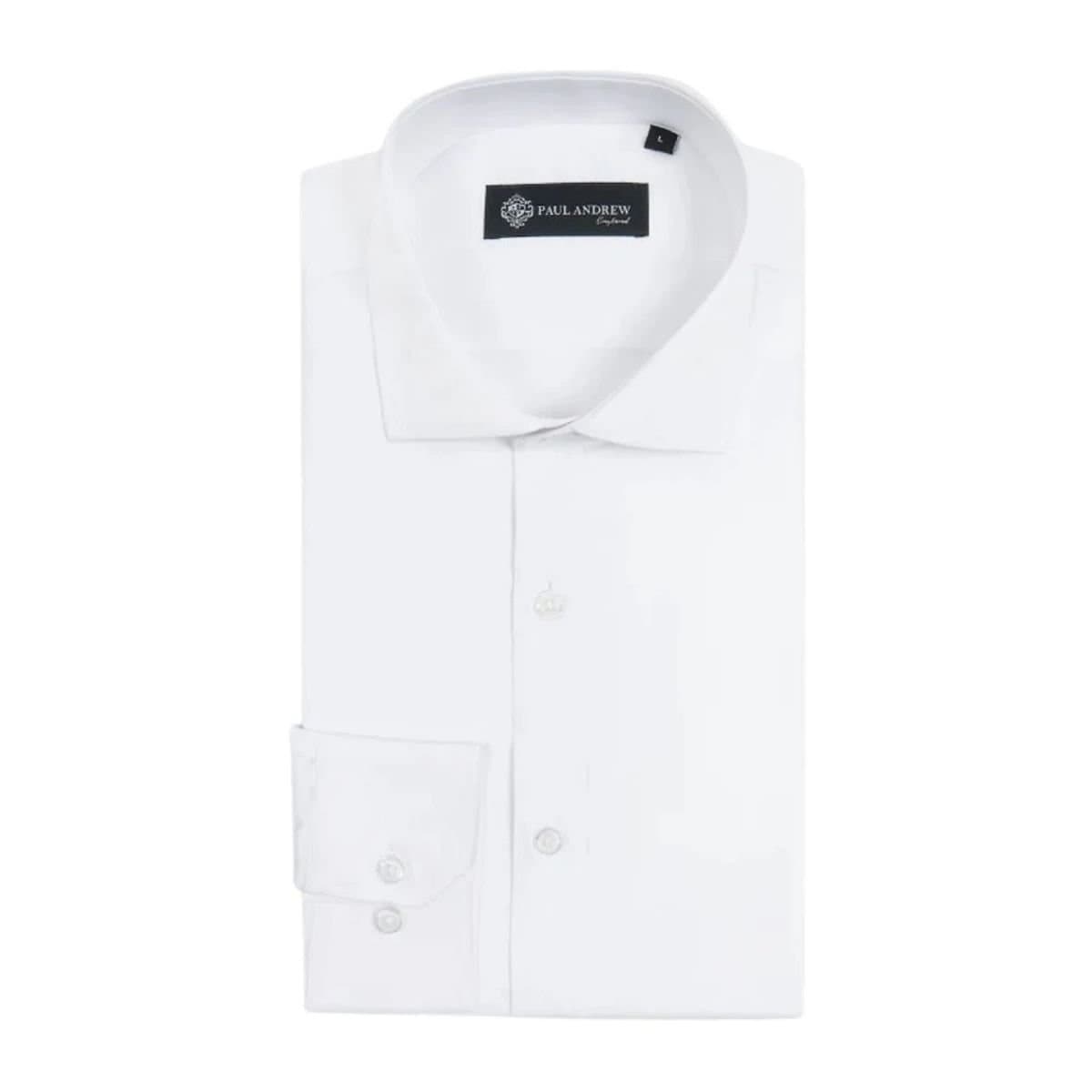 Paul Andrew Paul Andrew Men's Classic Dress Shirt Double Cuff Cutaway Collar Formal in White