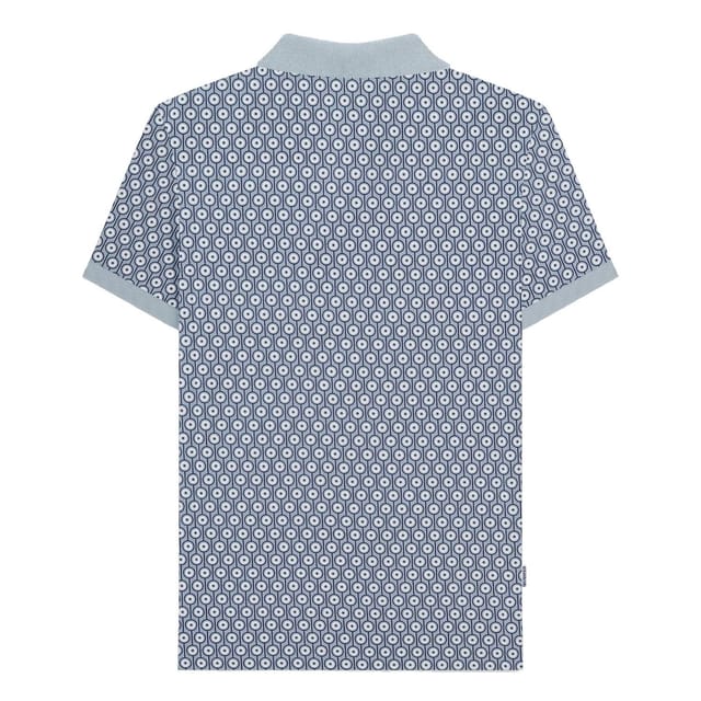 Lambretta Lambretta Men's AW24 Geometric Polo Shirt in Blue - 2