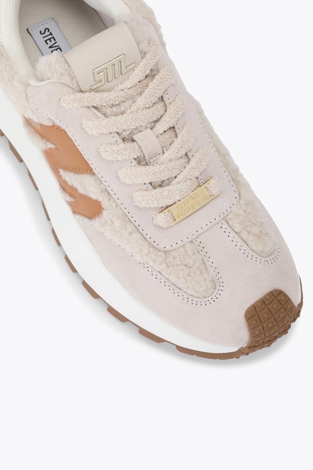 Steve Madden STEVE MADDEN Women's 'Supercampo White Brown' Trainers - 4