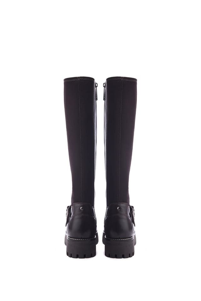 Moda In Pelle Moda In Pelle Women's 'Remy' Leather Biker Boots in Dark Brown - 3