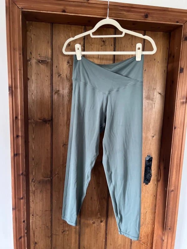 Aerie Sage Green Aerie Leggings with Crossover Waist