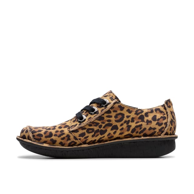 Clarks Clarks Women's Funny Dream Leopard Suede Lace Up in Brown - 2