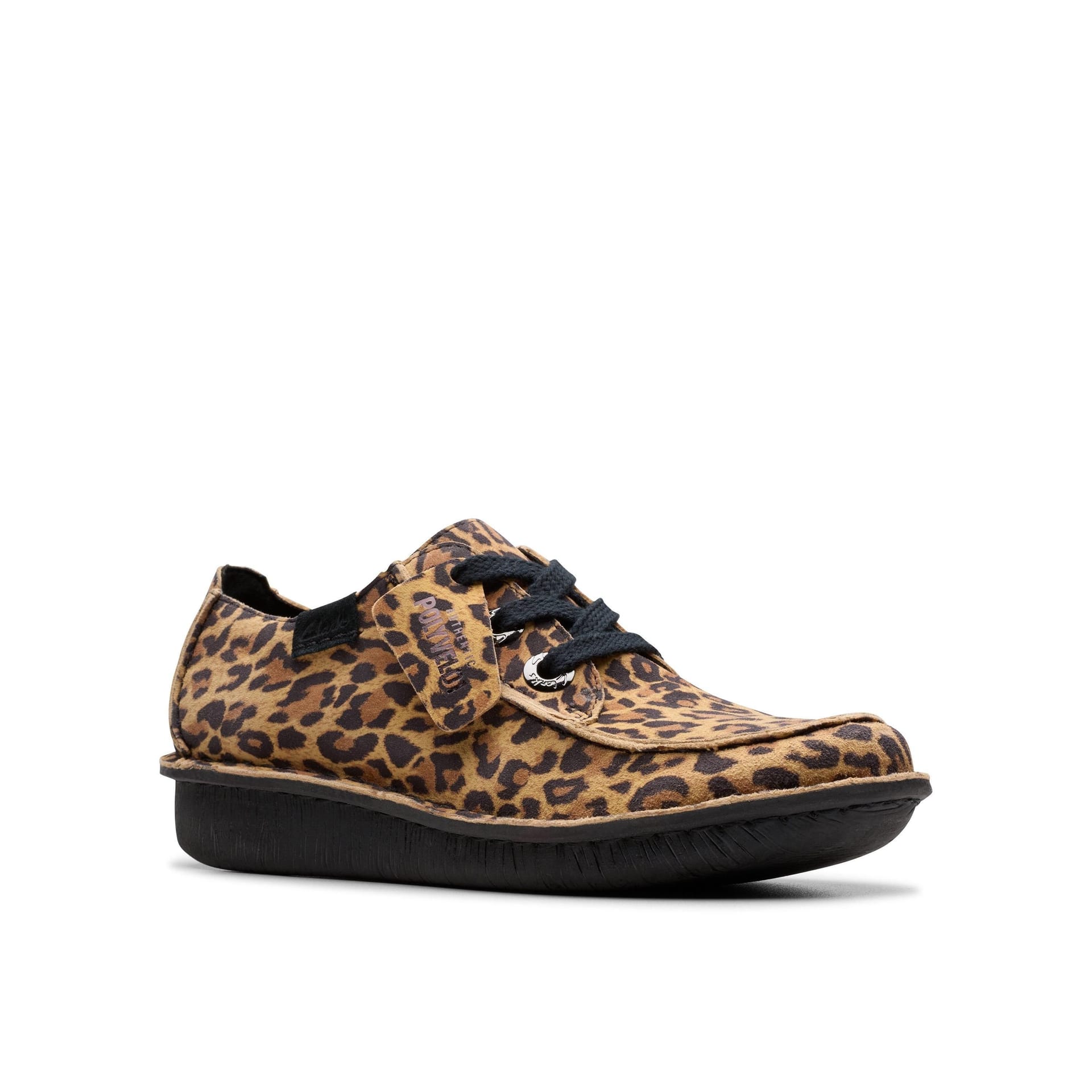 Clarks Clarks Women's Funny Dream Leopard Suede Lace Up in Brown - 4