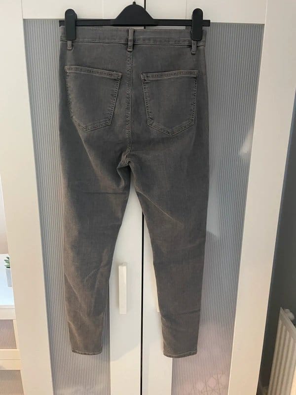 Topshop Grey Stretch Joni Jeans