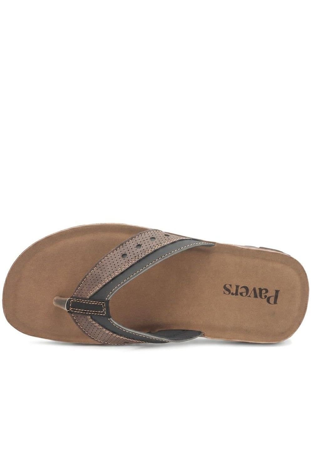 Pavers Pavers Men's Grippy Cross Strap Mule Sandals in Brown - 4