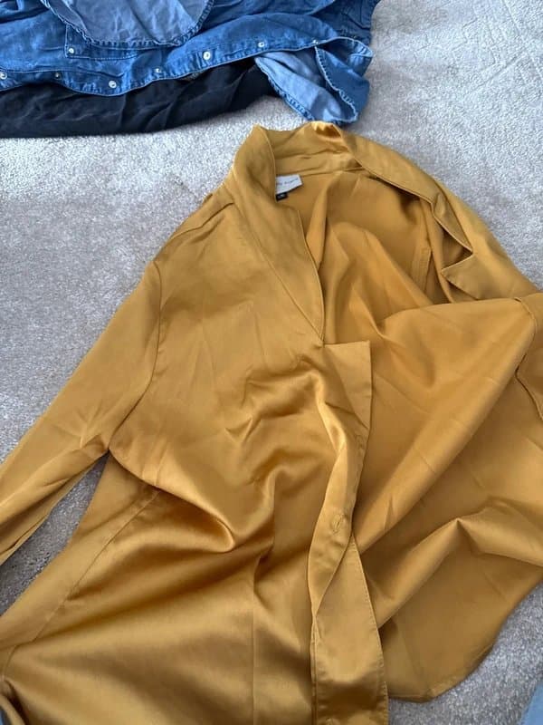 Never Fully Dressed Never Fully Dressed mustard satin shirt