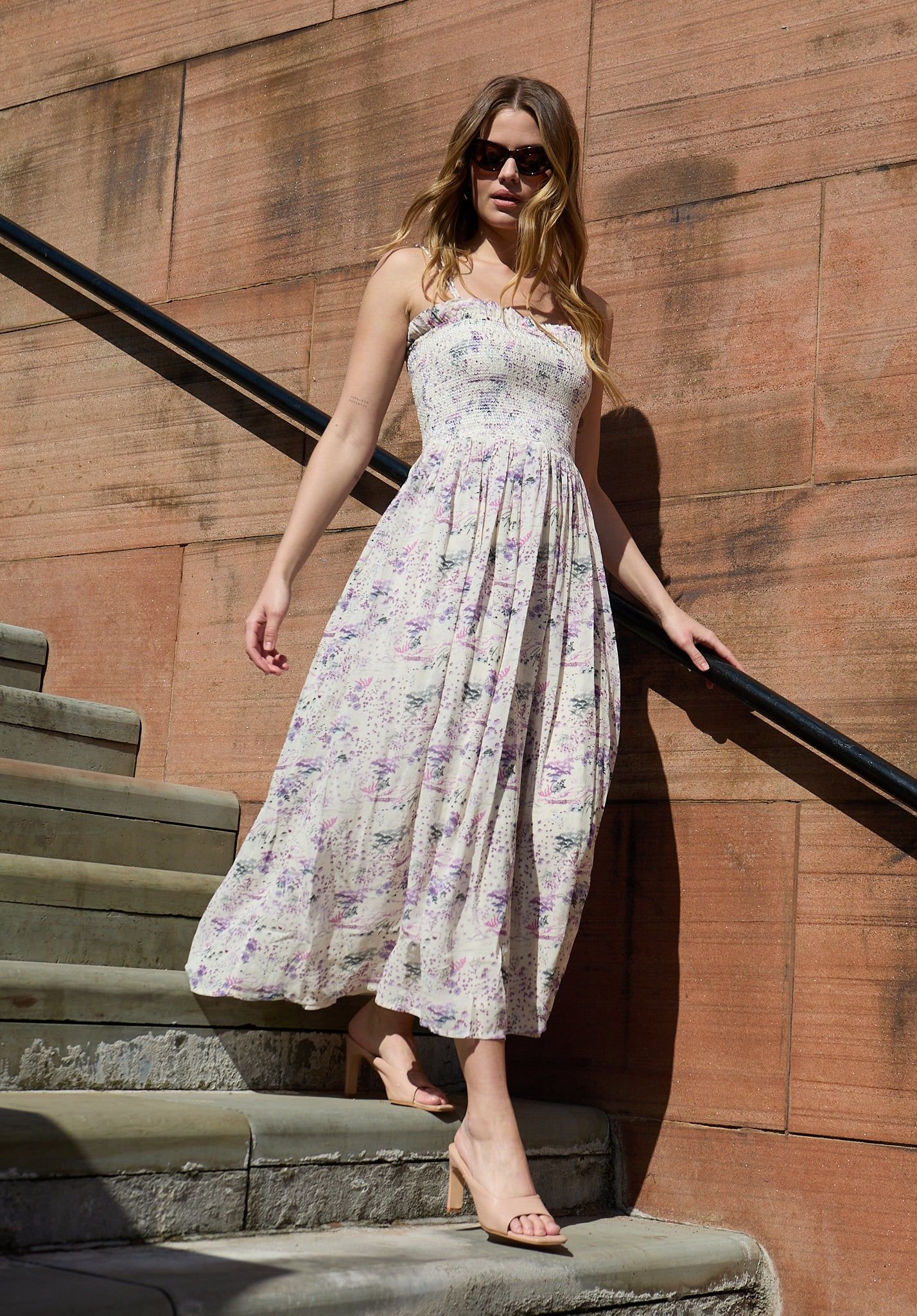 Lily and Lionel Lily and Lionel Women's Annie Smocked Wonderland Print Maxi Dress In Multi - 3