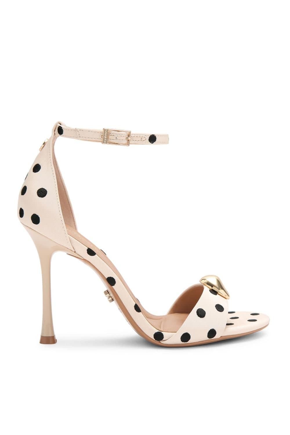 Carvela Carvela Women's 'Incanto Sandal Polka' Fabric Heels in White
