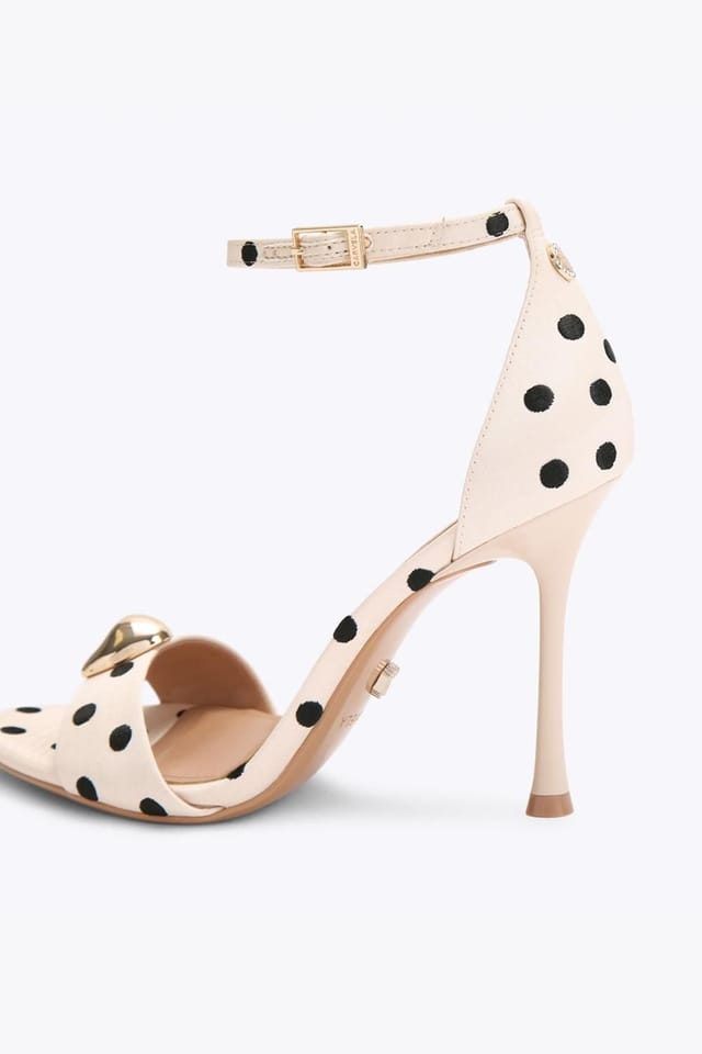 Carvela Carvela Women's 'Incanto Sandal Polka' Fabric Heels in White - 3