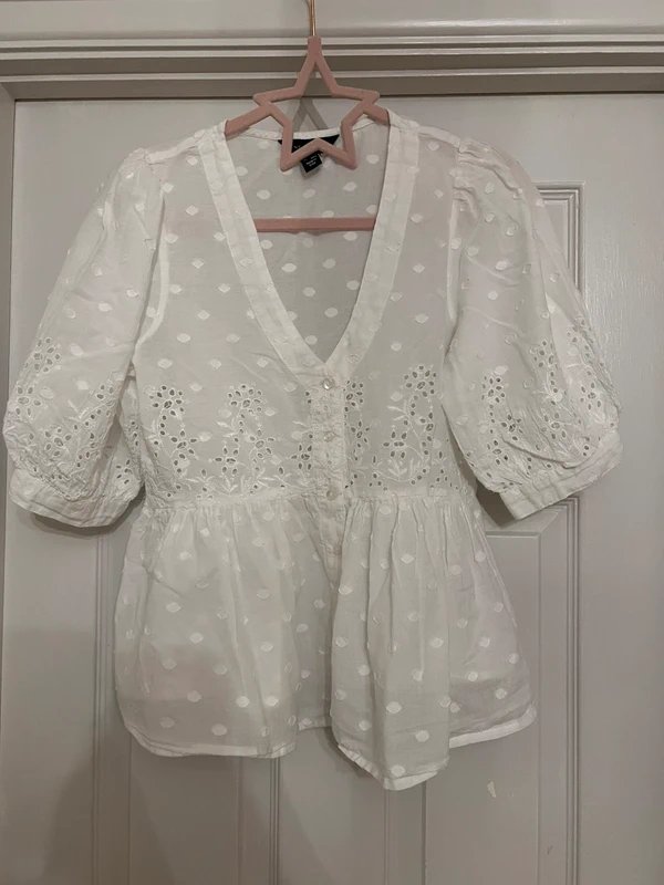 New Look New look broderie embroidered blouse size 8 - 1