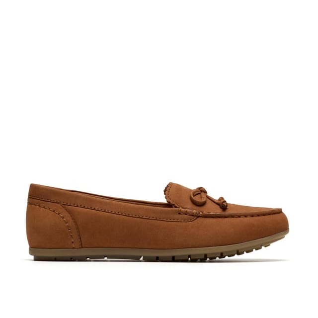 Clarks Clarks Women's Elliotte Sail Tan Nubuck Loafers, Slip Ons, Moccasins in Brown - 2