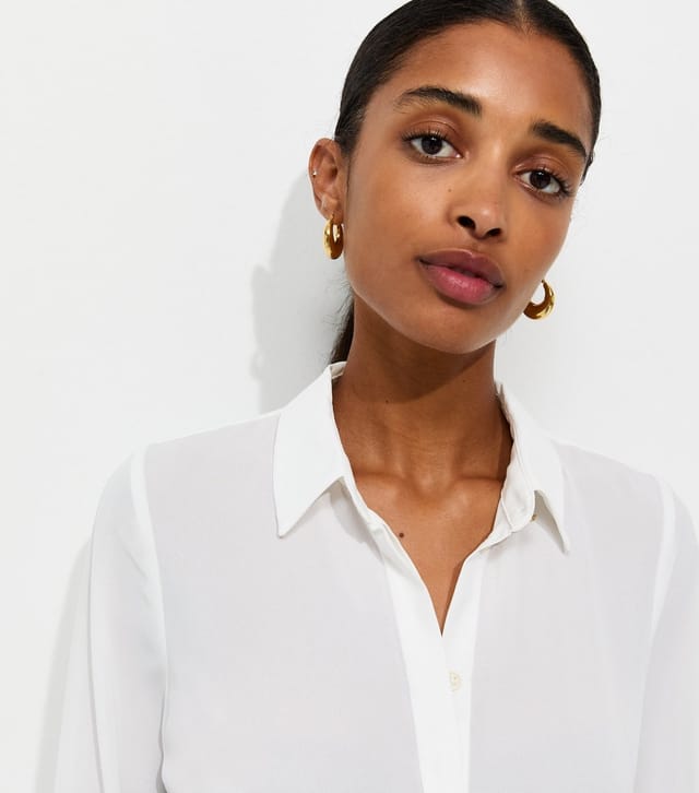 New Look Women's White Concealed Button Shirt New Look - 3
