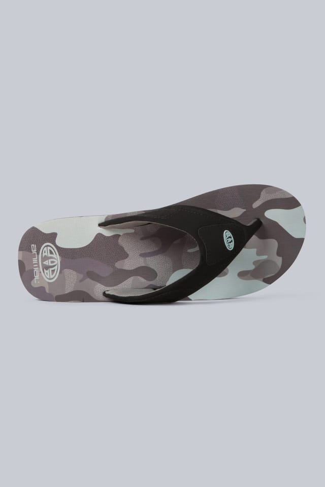 Animal Animal Men's Jekyl All Over Printed Lightweight Flip Flop in Mid Grey - 2