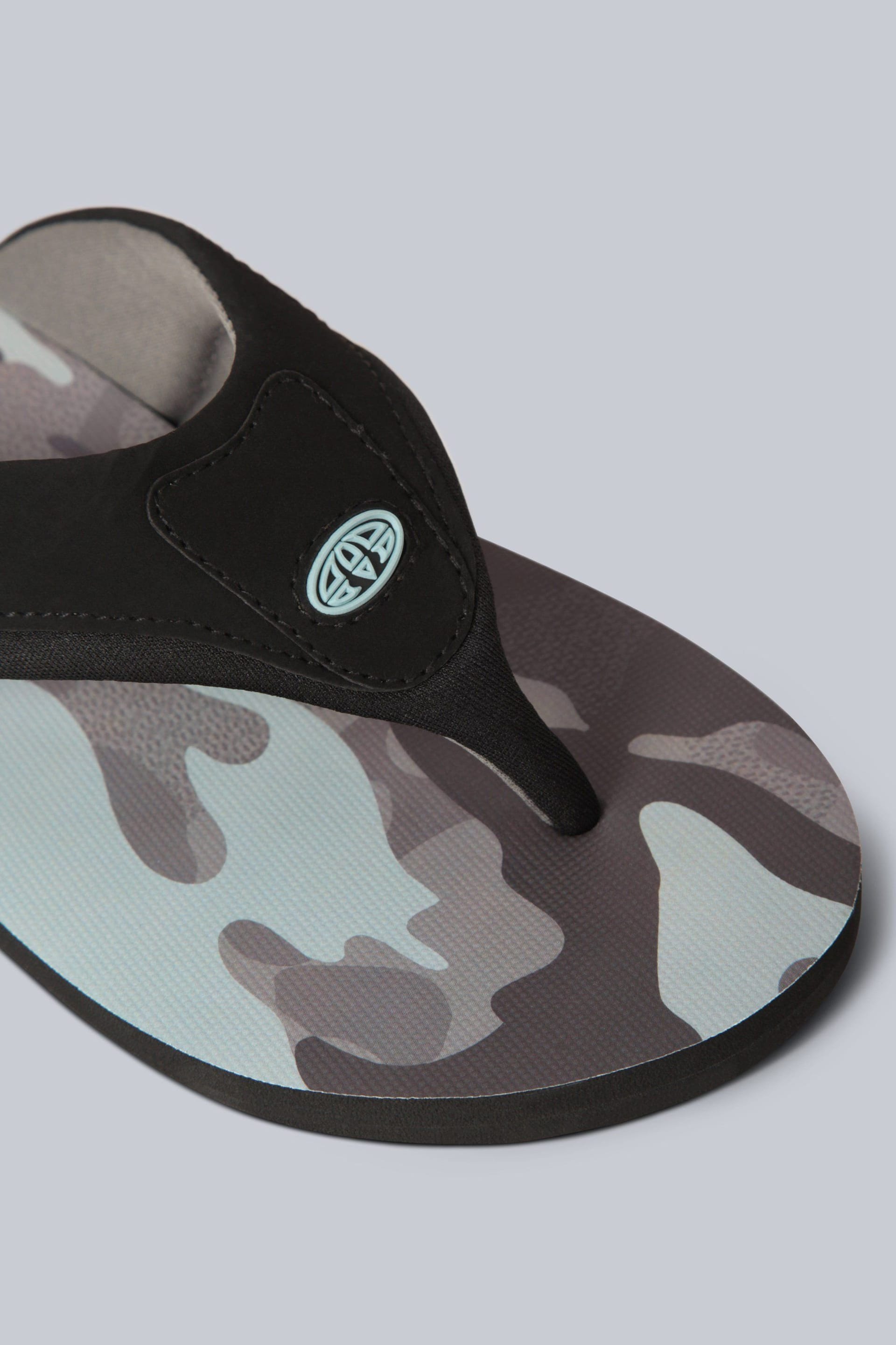Animal Animal Men's Jekyl All Over Printed Lightweight Flip Flop in Mid Grey - 4
