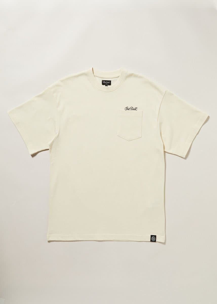 Chet Rock Chet Rock Paulo T Men's Oversized Graphic T-Shirt with Chest Pocket Detail in Cream