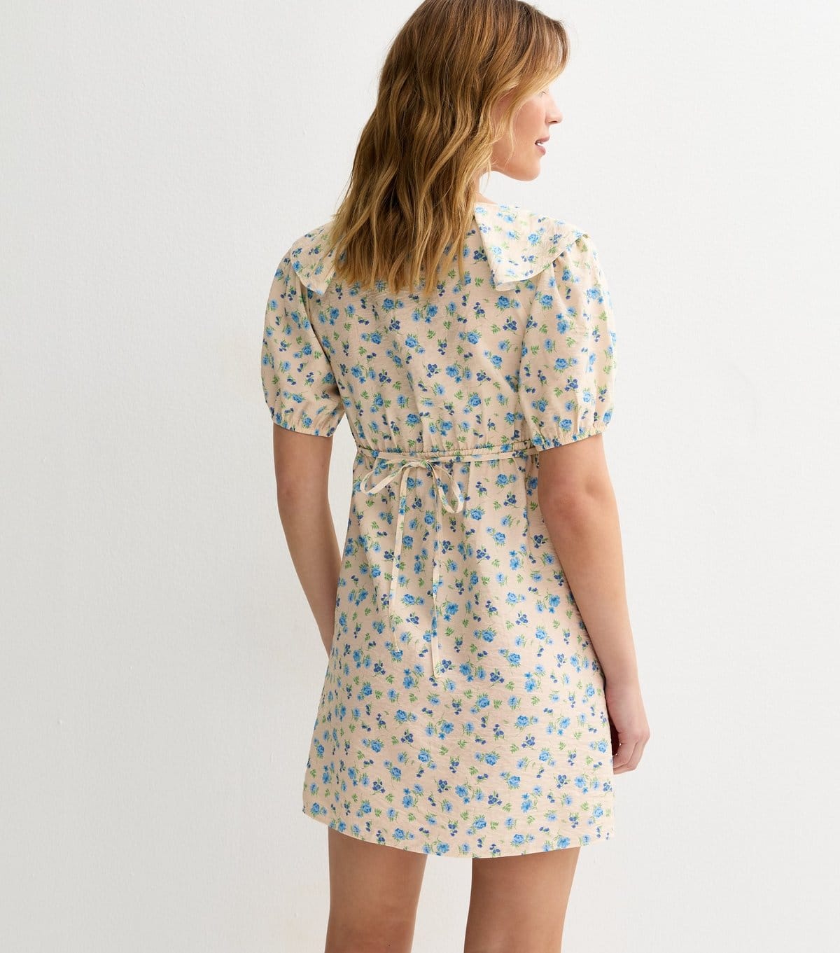 New Look Women's Cream Ditsy Floral Square Neck Mini Dresss New Look - 4