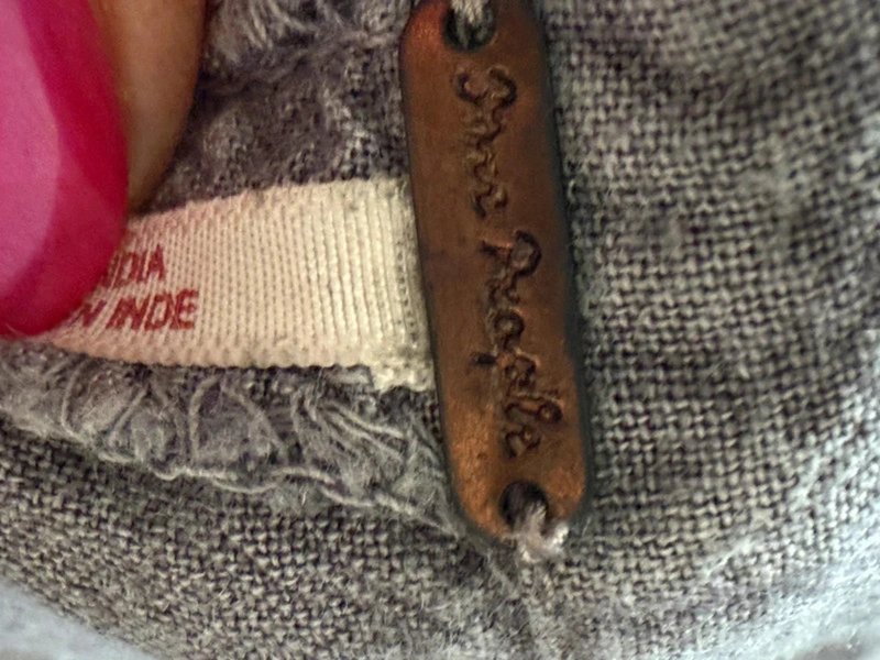 Free People Free People Grey Cotton Maxi Skirt Size XS UK 4/6 Rear Split Side Zip - 1