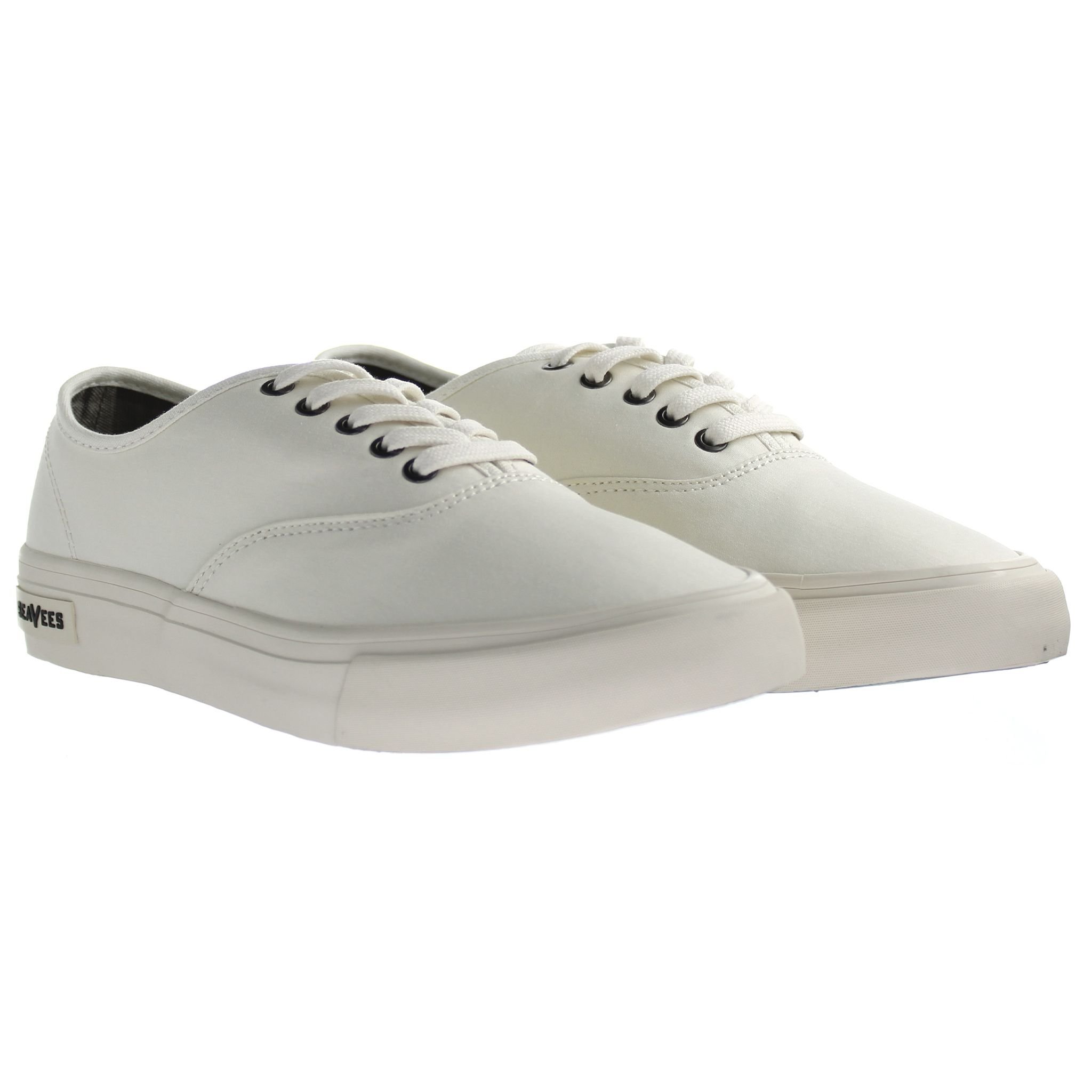 Seavees Seavees Women's Legend Sneaker Standard Bleach Poplin Lace-Up Synthetic Trainers in White - 2