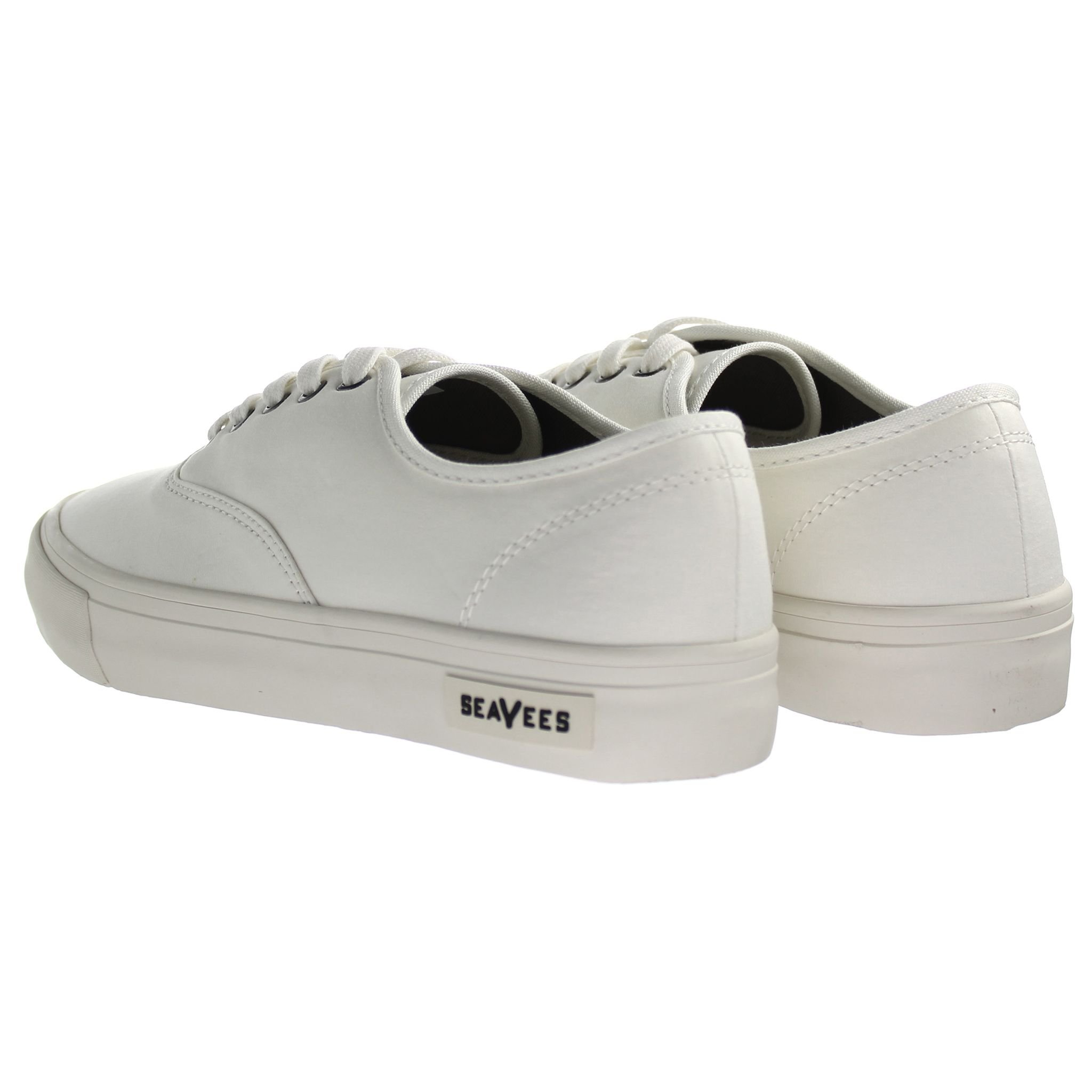 Seavees Seavees Women's Legend Sneaker Standard Bleach Poplin Lace-Up Synthetic Trainers in White - 3