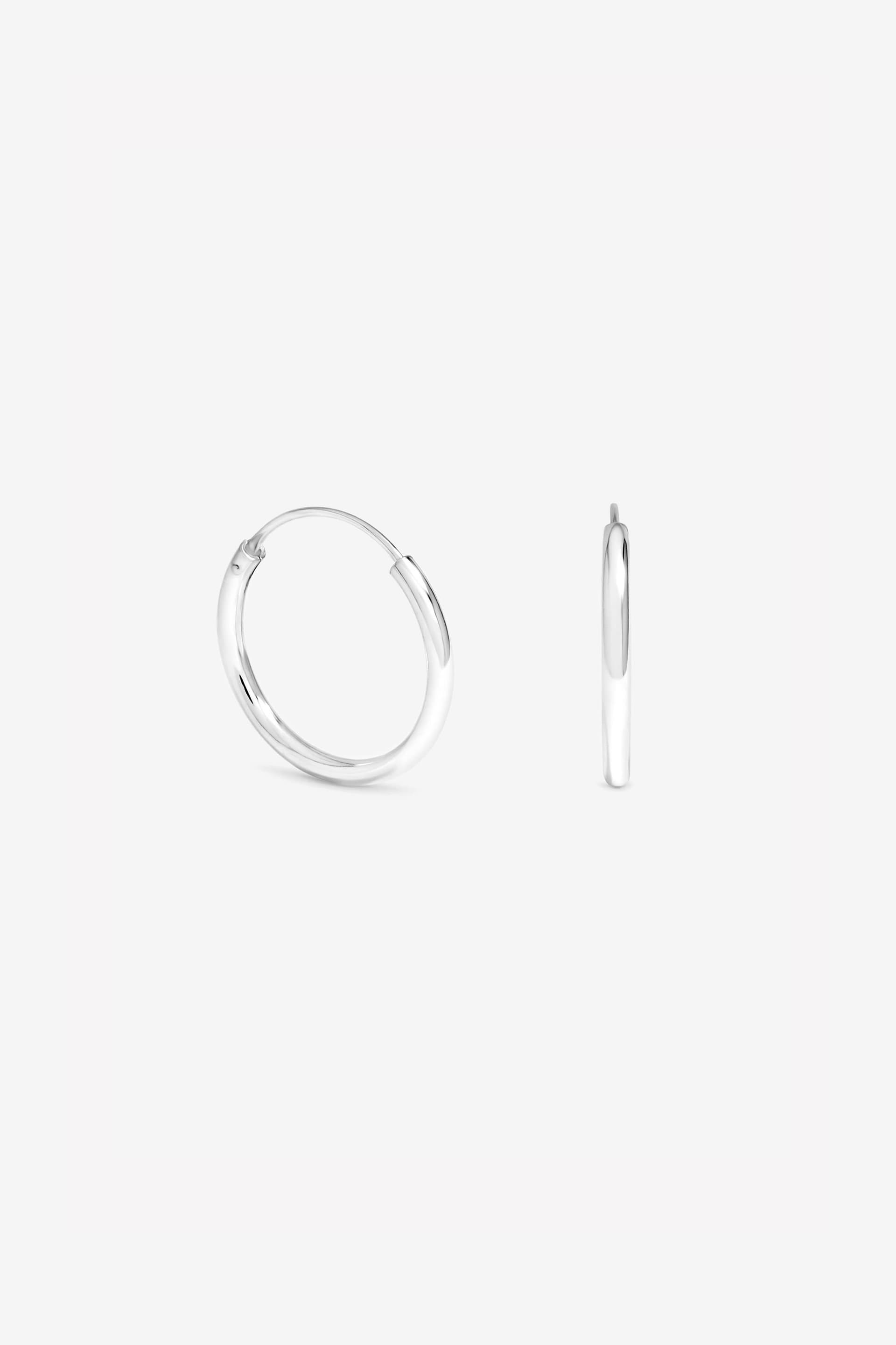 Simply Silver Simply Silver Women's 925 Sterling Silver 40mm Sleeper Hoops