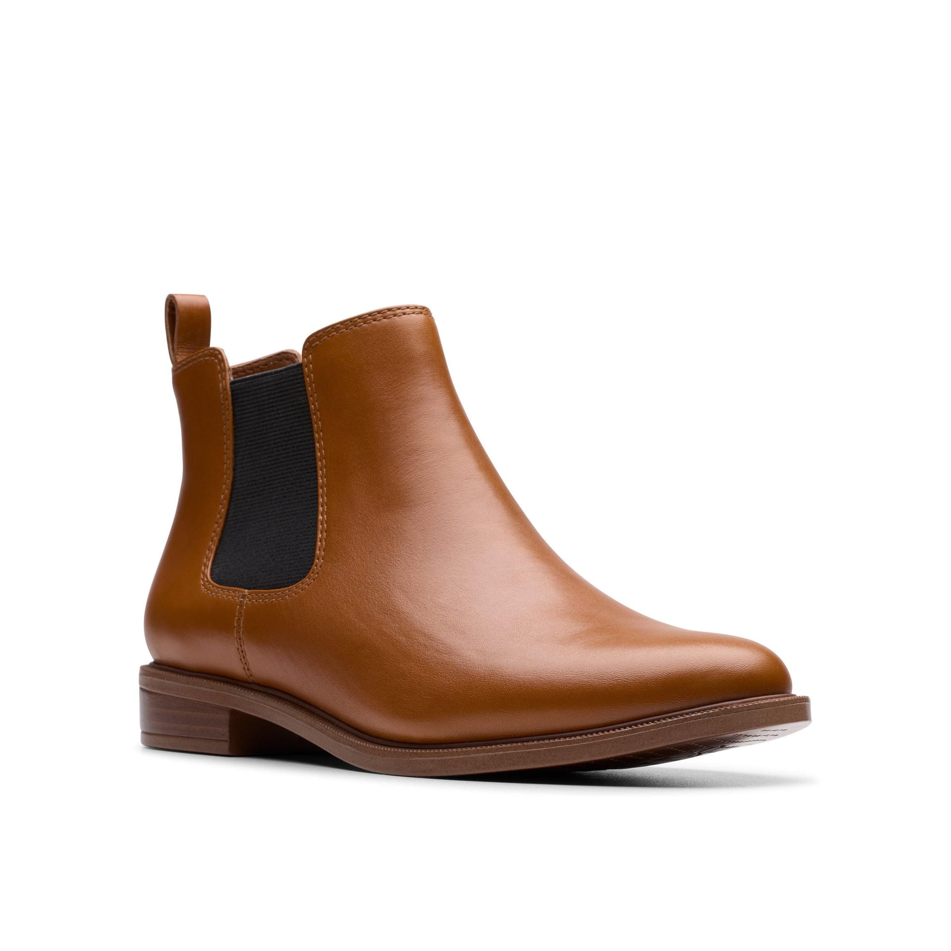Clarks Clarks Women's Taylor Shine Tan Leather Ankle Boots, Chelsea Boots in Brown - 4
