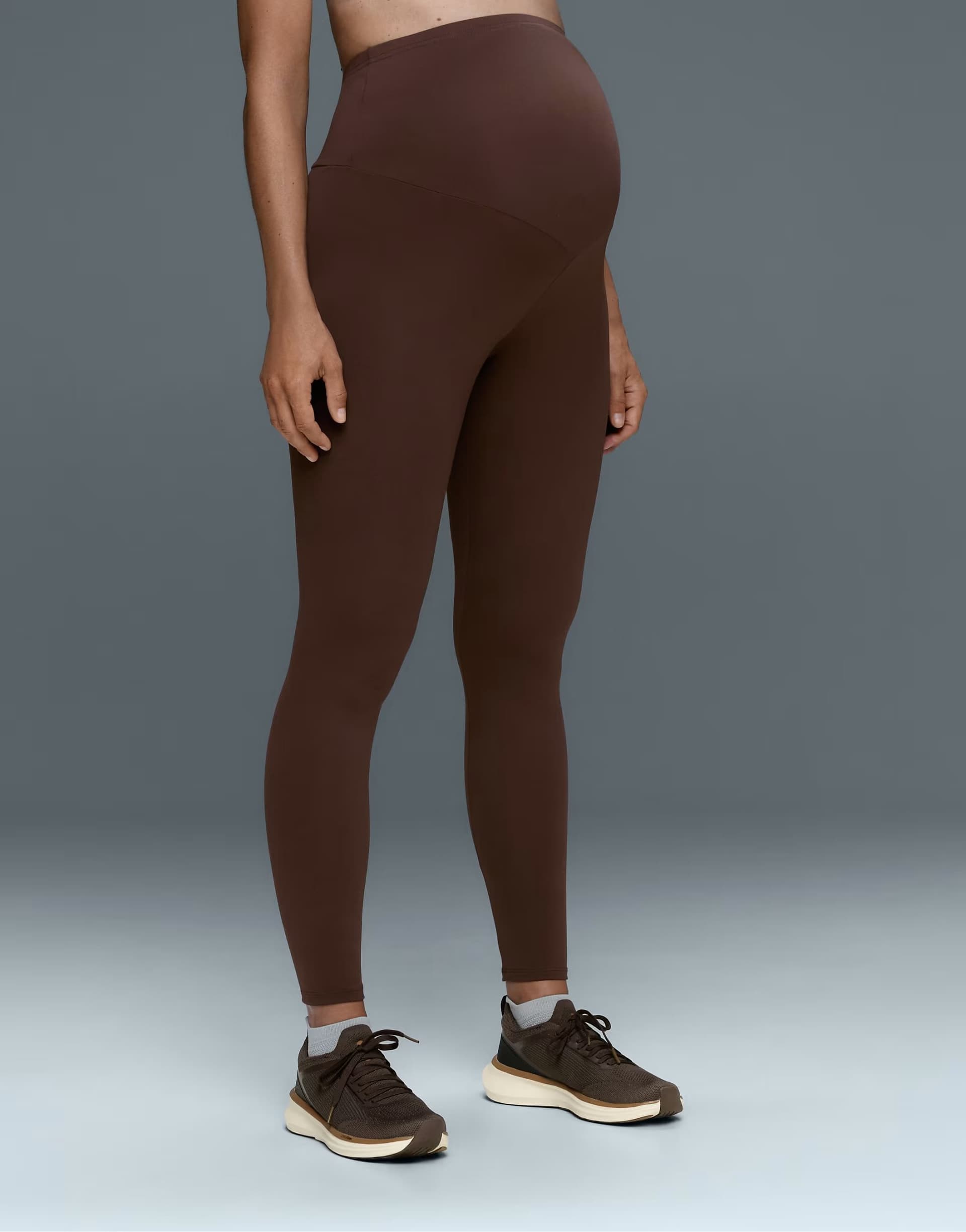 ASOS OYSHO Comfortlux 65cm maternity leggings in dark brown