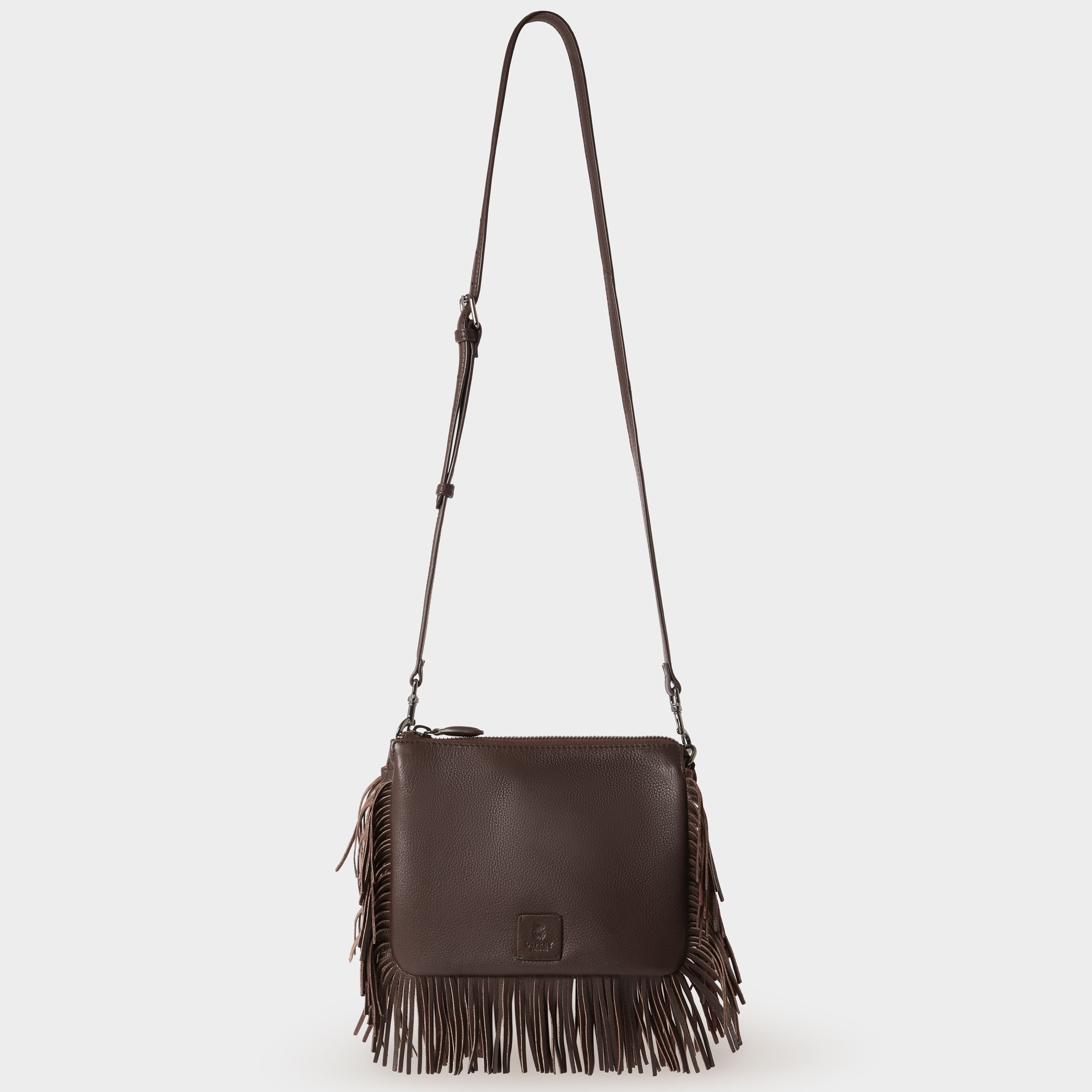 OSPREY LONDON OSPREY LONDON Women's The Faithful Leather Crossbody Bag in Chocolate - 2
