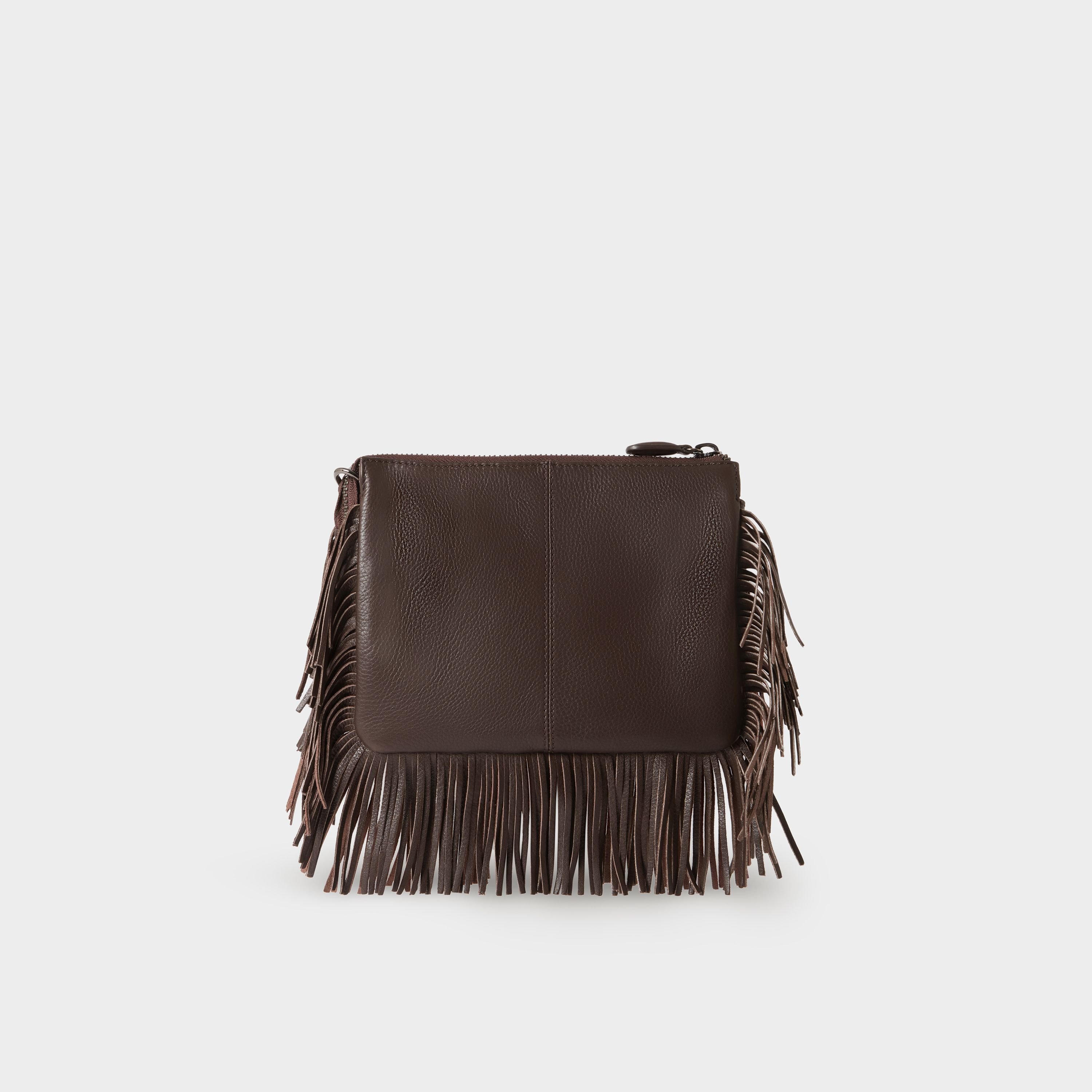 OSPREY LONDON OSPREY LONDON Women's The Faithful Leather Crossbody Bag in Chocolate - 3