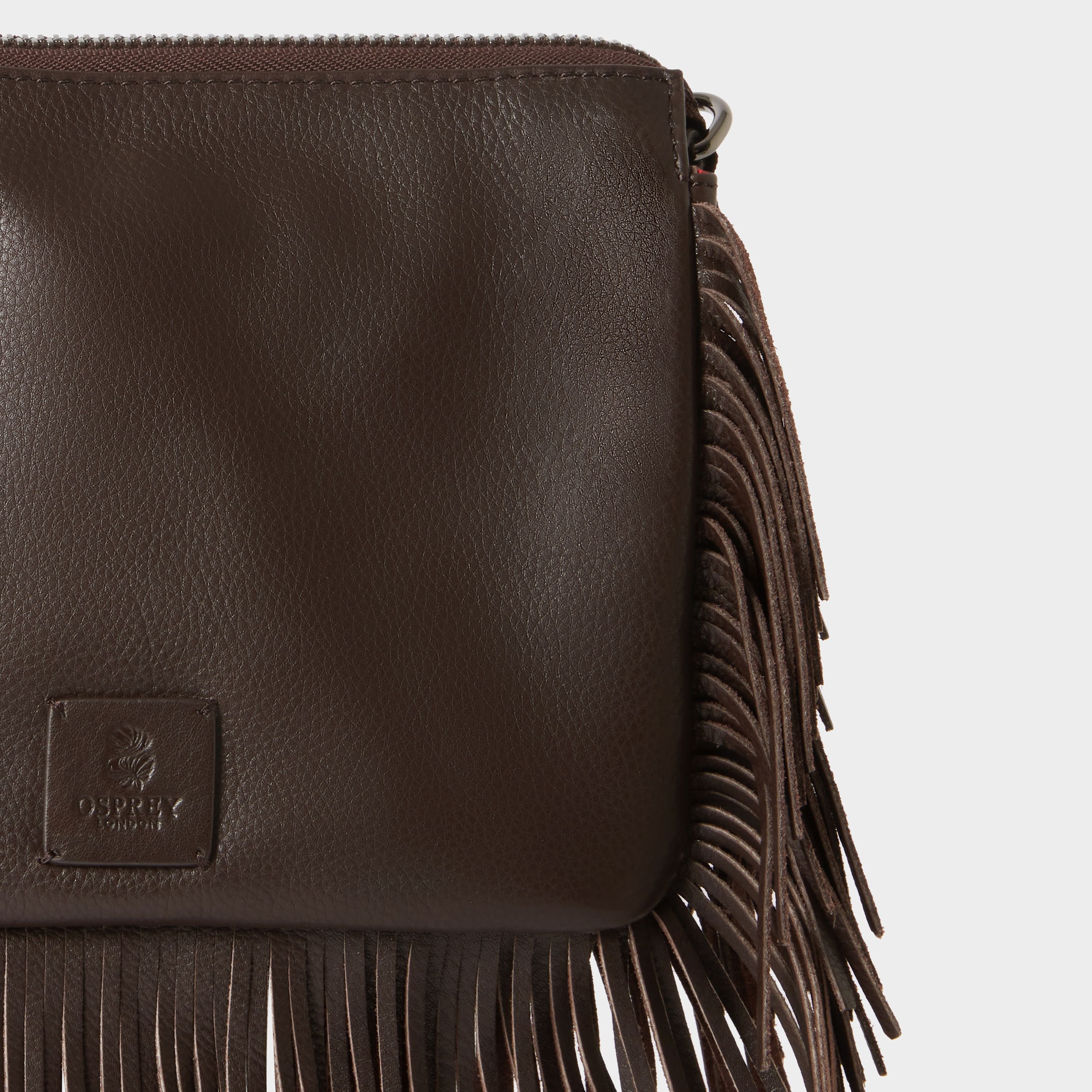 OSPREY LONDON OSPREY LONDON Women's The Faithful Leather Crossbody Bag in Chocolate - 4