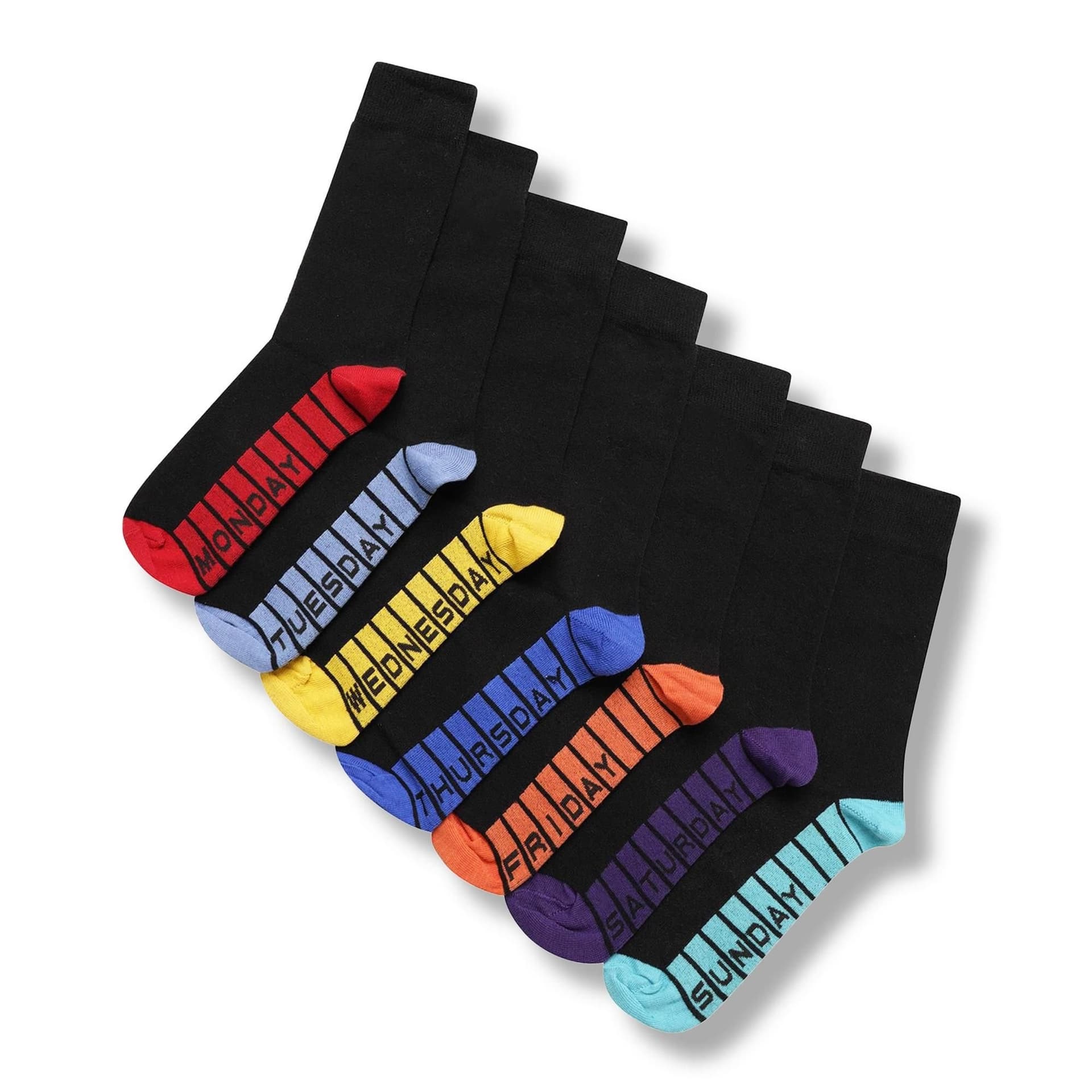Public Dealz Public Dealz Men's Days Of The Week Cotton Socks (Pack of 7)