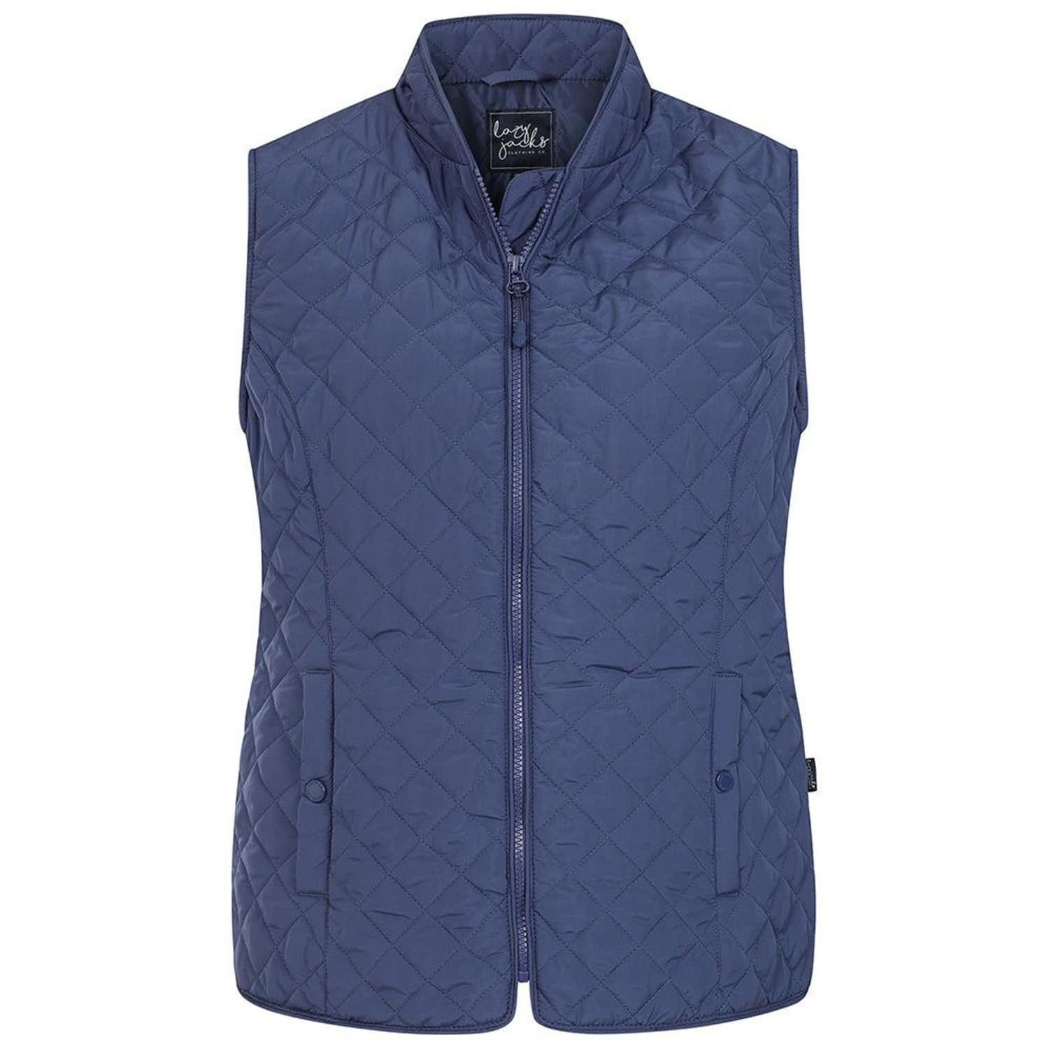 Lazy Jacks Lazy Jacks Women's Quilted Gilet in Dark Blue