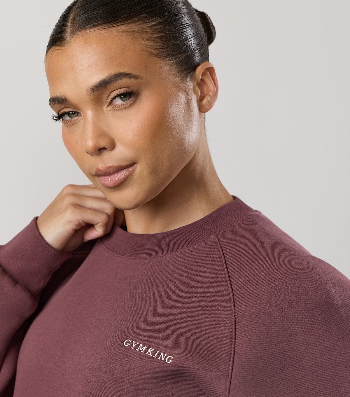 Gym King Women's Burgundy 365 Raglan Sleeve Sweatshirt Gym King New Look - 4