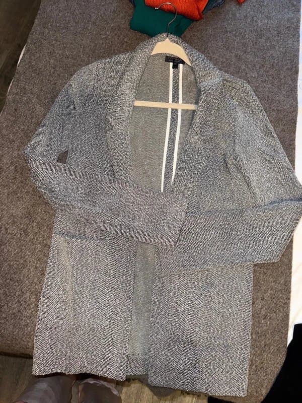 Topshop Grey blazer style cardigan from TopShop