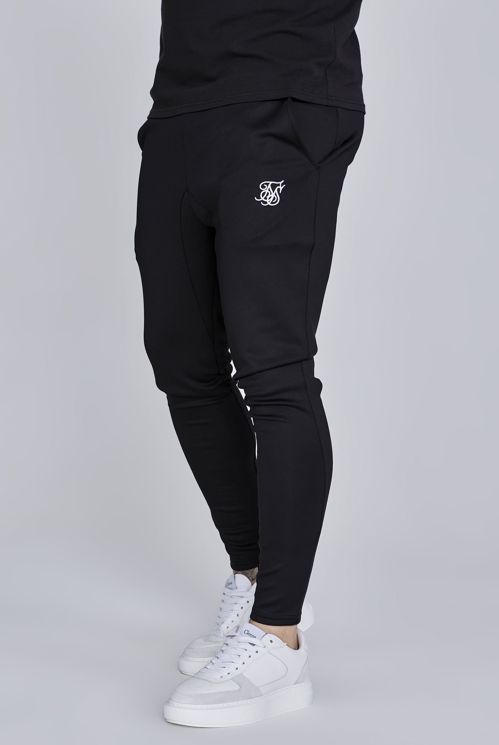 SikSilk SikSilk Men's Essentials Poly Joggers in Black