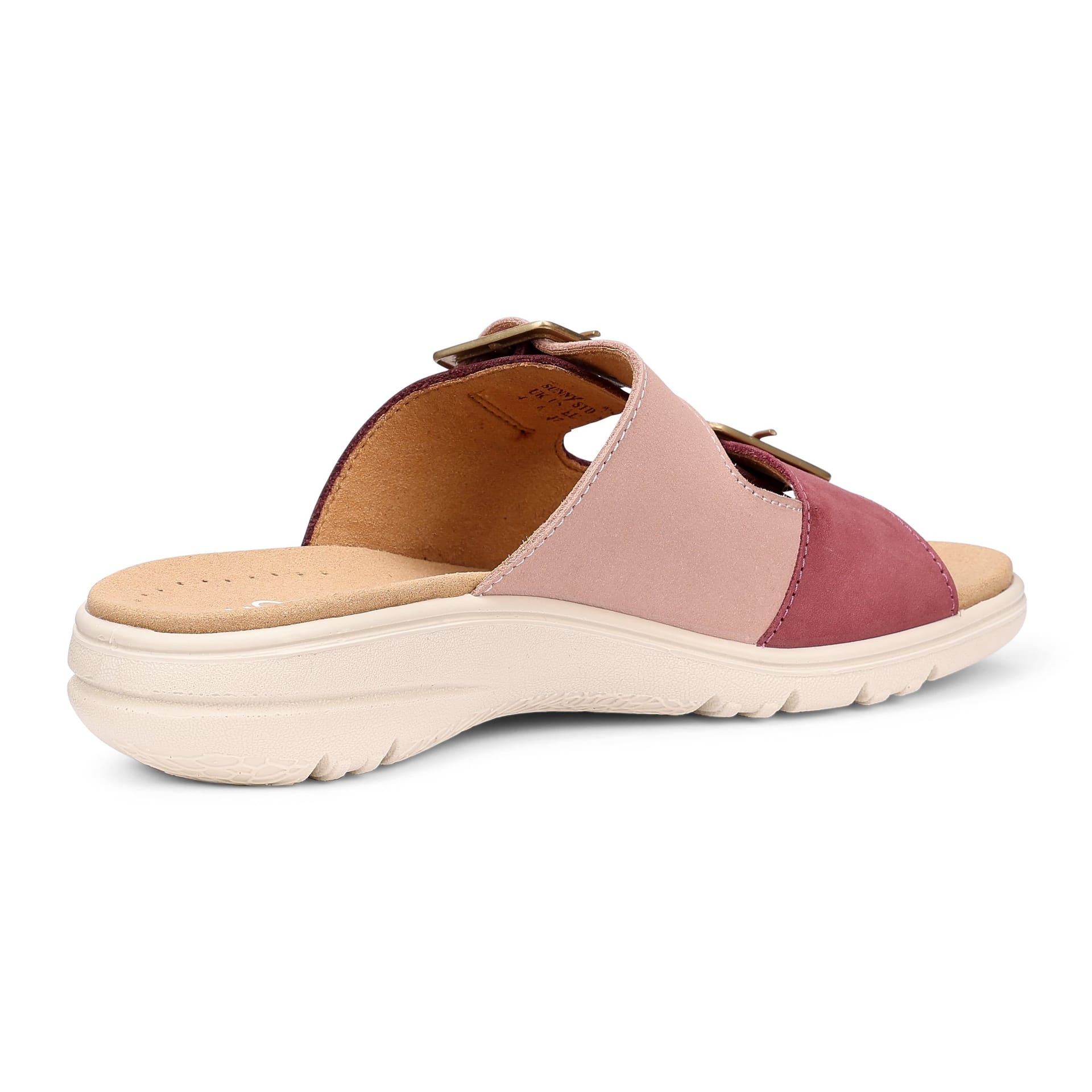 Hotter Hotter Women's Wide Fit 'Sunny' Nubuck Sandals in Maroon - 4