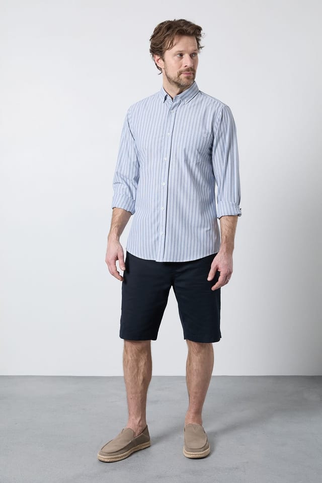 Maine Maine Men's Blue Stripe Long Sleeve Shirt - 2