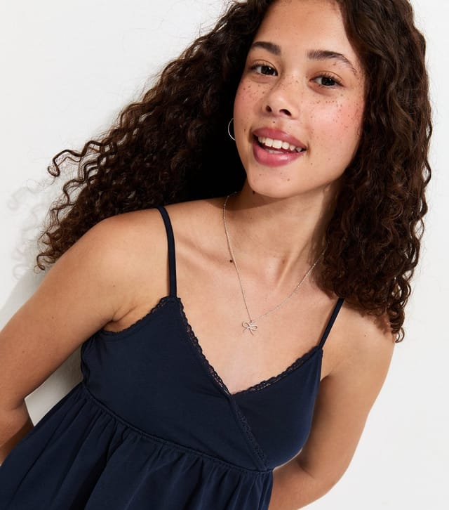 New Look Girls' Navy Triangle Cami Vest Top New Look - 2