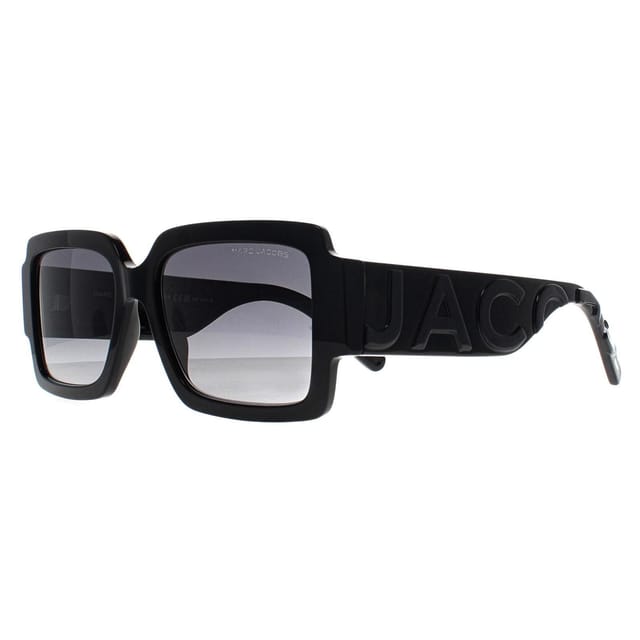 Marc Jacobs Marc Jacobs Women's Rectangle Shiny Black Dark Grey Gradient MARC 693/S - 2