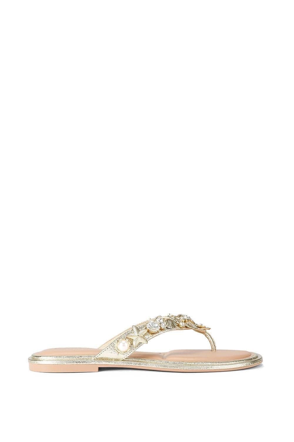 Carvela Carvela Women's 'Marina Flat Sandal' Sandals in Gold