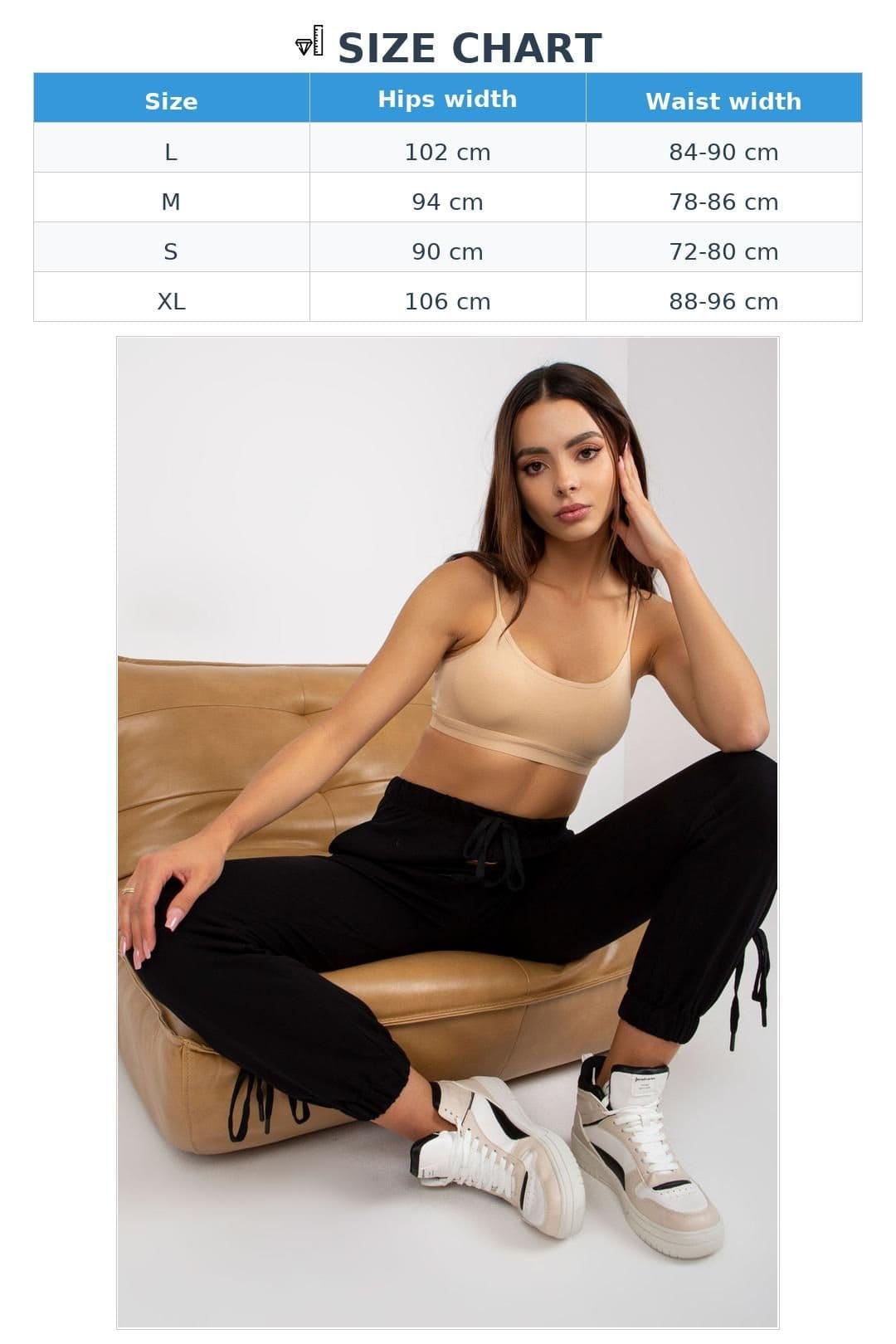 Love Lace Love Lace Women's High Rise Tie Waist Sweatpants with Welt Pockets in Black - 4