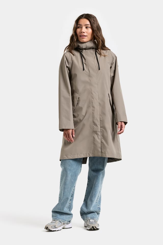 Didriksons Didriksons Women's Elina Waterproof, Windproof & Breathable Parka in Taupe - 2
