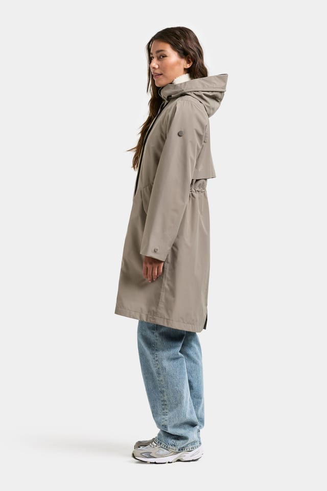 Didriksons Didriksons Women's Elina Waterproof, Windproof & Breathable Parka in Taupe - 3