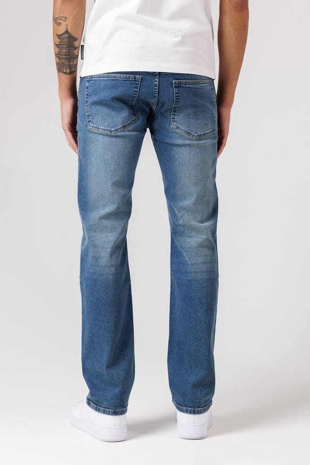 French Connection French Connection Men's Cotton Straight Leg Stetch Denim Jeans in Light Blue - 2