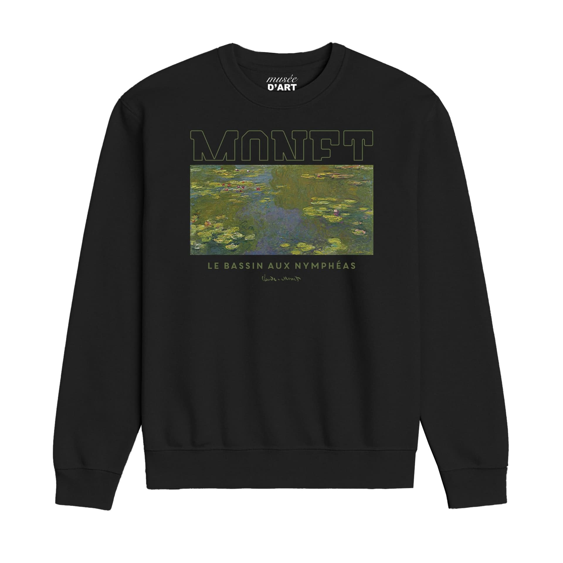 Musee DArt Musee D'Art Men's Monet - Le Bassin Nympheas Sweatshirt in Black